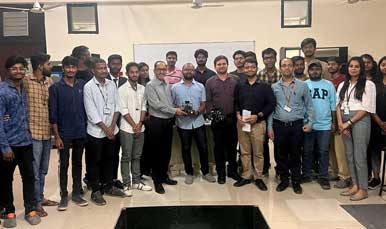 A 5-day training program was organized for B.Tech students. Mr. Shubham Nandi and Naman Gupta were resource persons from Accio Robotics, Bangalore.